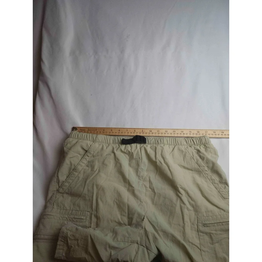Columbia Sportswear Utility Cargo Shorts Mens Medium Tan Adjustable Waist Hiking